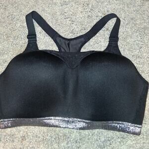 Victoria's Secret Victoria Sport Bra 36DD Incredible Lightweight Black/silver
